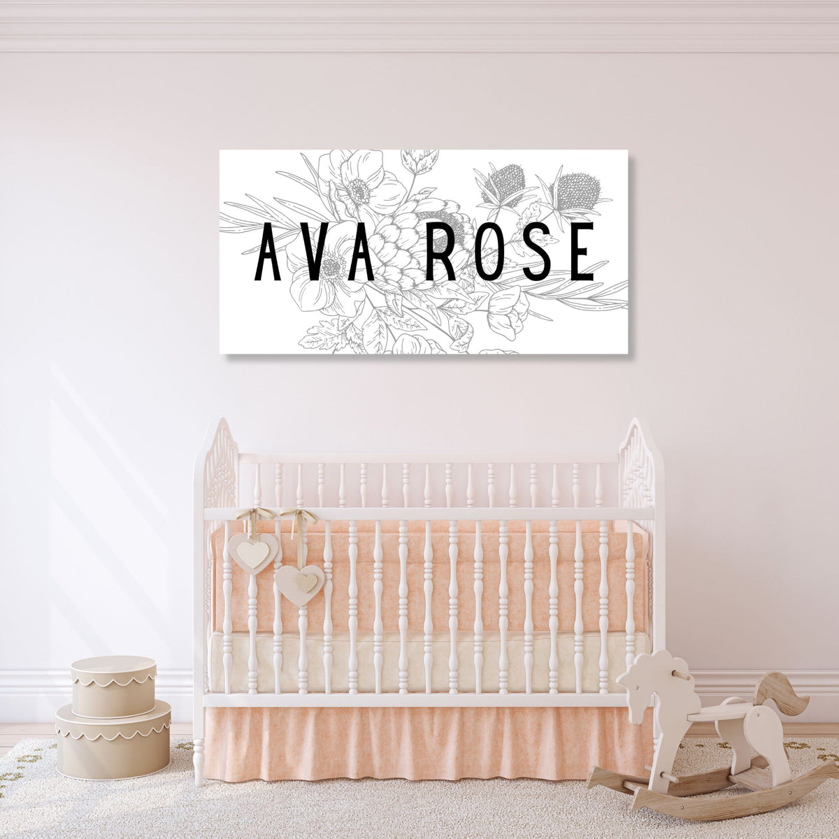 Personalized Floral Name Sign