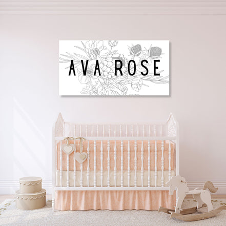 Personalized Floral Name Sign