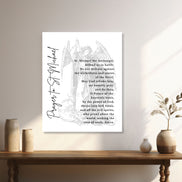 St Michael Archangel Prayer:  Canvas Wall Art