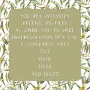 Teacher Appreciation Poem - Botanical Leaves: Printable Wall Art