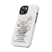 Serenity Prayer Watercolor Floral TOUGH Protective iPhone Case