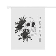 Memento Mori Floral Skull Garden Flag