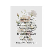Serenity Prayer Garden Flag - Floral Watercolor