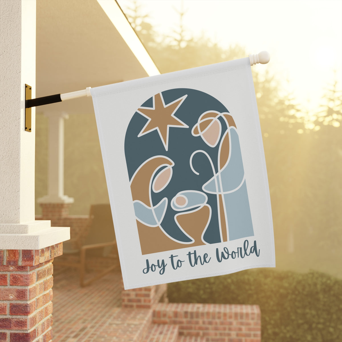 Joy to the World: Modern Minimalist Garden Flag