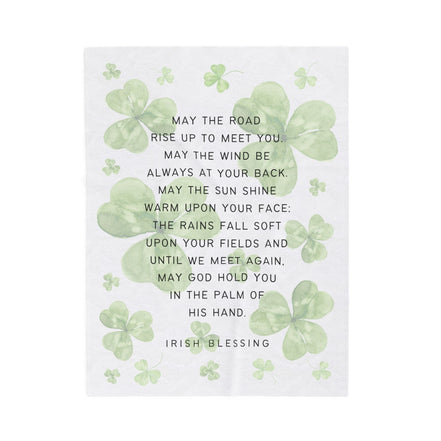 May the Road Up to Meet You - Irish Blessing Minky Blanket
