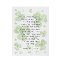 Load image into Gallery viewer, May the Road Up to Meet You - Irish Blessing Minky Blanket

