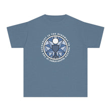 Load image into Gallery viewer, St Carlo Acutis: Eucharist is the Highway to Heaven - YOUTH Comfort Colors® Shirt
