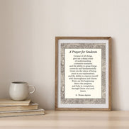 A Prayer for Students Printable Wall Art | St. Thomas Aquinas Catholic Digital Print