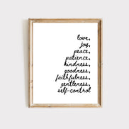Fruit of the Spirit - Galatians 5:22-23 Handwritten - Printable Wall Art