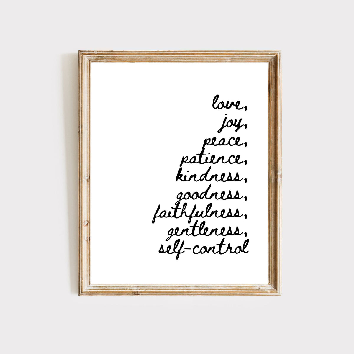 Fruit of the Spirit - Galatians 5:22-23 Handwritten - Printable Wall Art