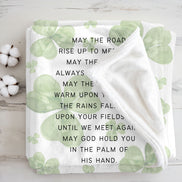 May the Road Up to Meet You - Irish Blessing Minky Blanket