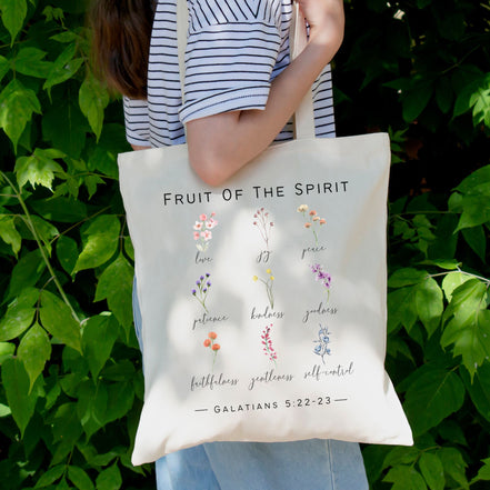 Fruit of the Spirit Wildflower Tote Bag