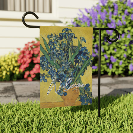 Irises by Van Gogh:  Garden Flag | House Banner