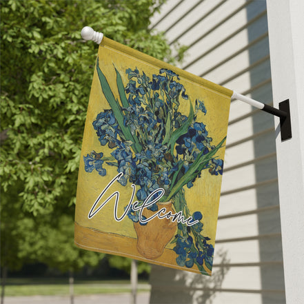 Irises by Van Gogh:  Garden Flag | House Banner