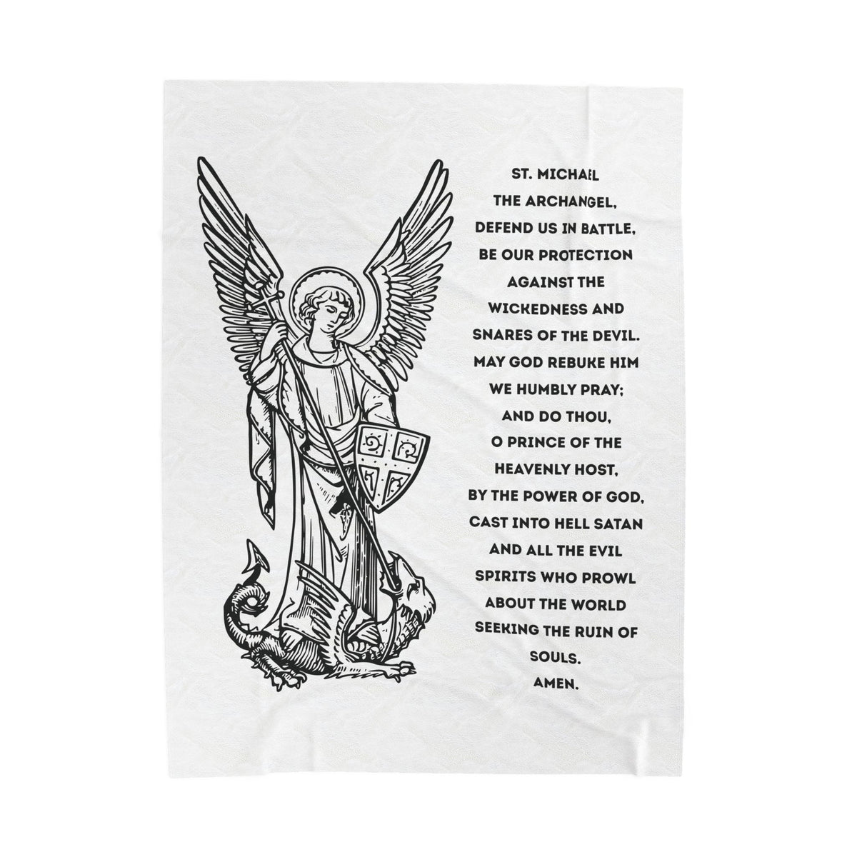 St Michael Archangel Blanket