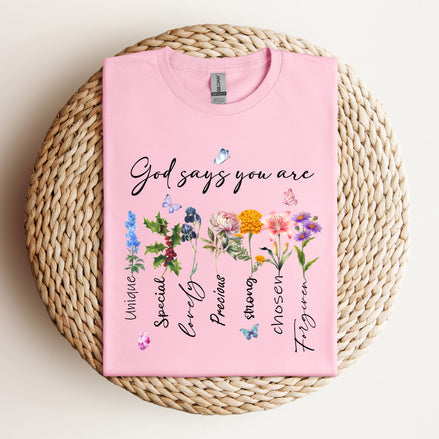 God Says You Are: Kids Crewneck T-shirt