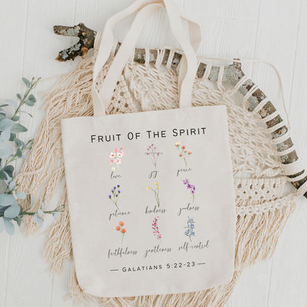 Fruit of the Spirit Wildflower Tote Bag