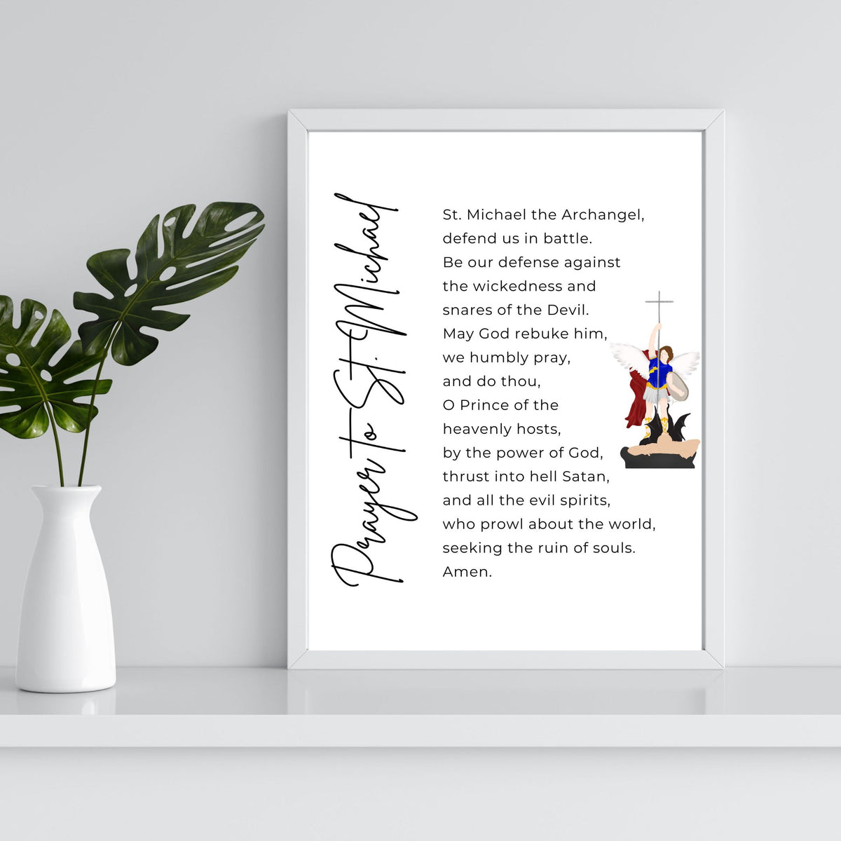 St. Michael Prayer - Graphic - Printable Wall Art