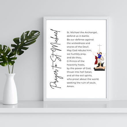 St. Michael Prayer - Graphic - Printable Wall Art