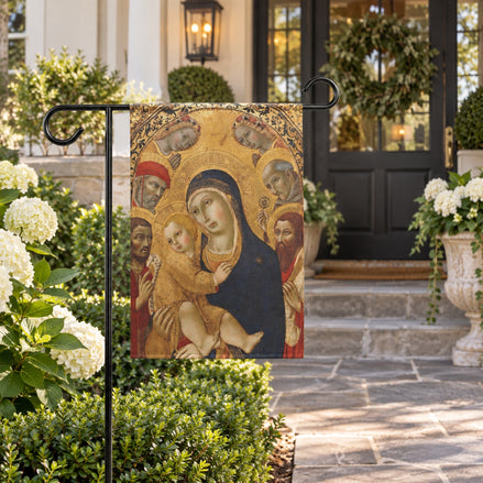 Madonna and Child: Orthodox Catholic Garden Flag
