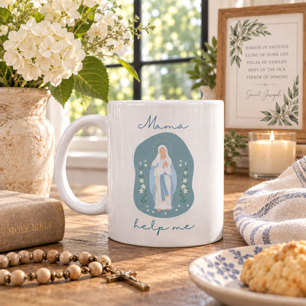 Mama Help Me - Mother Mary Mug