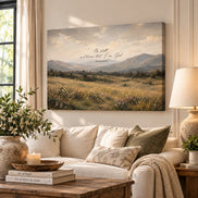 Be Still and Know That I am God - Psalm 46:10 - Meadows - Horizontal Canvas Art Print