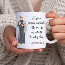 Load image into Gallery viewer, St. Maximilian Kolbe Quotes Mug
