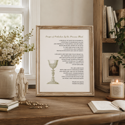 Prayer of Protection by the Precious Blood:  Printable Wall Art