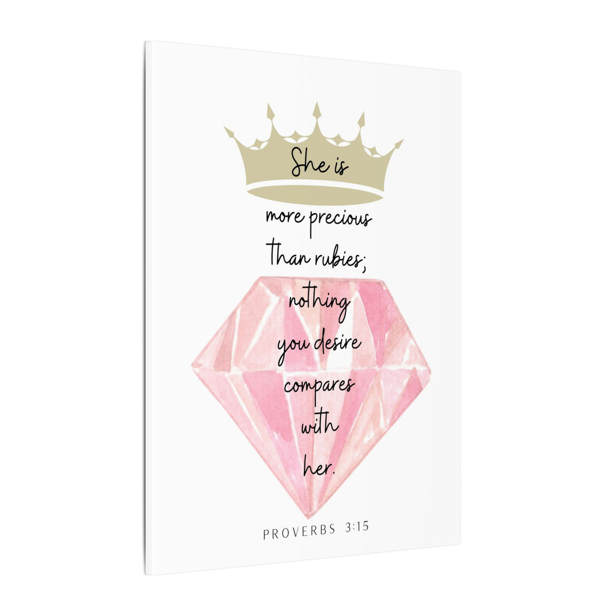 She is More Precious Than Rubies - Proverbs 3:15 - Canvas Wall Art