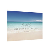 Be Still and Know That I am God - Psalm 46:10 - Ocean - Horizontal Canvas Art Print