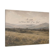 Be Still and Know That I am God - Psalm 46:10 - Meadows - Horizontal Canvas Art Print