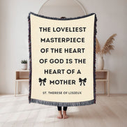 The Loveliest Masterpiece - St. Therese of Lisieux - Woven Blanket | Tapestry