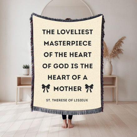 The Loveliest Masterpiece - St. Therese of Lisieux - Woven Blanket | Tapestry