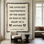 The Loveliest Masterpiece - St. Therese of Lisieux - Woven Blanket | Tapestry