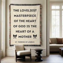Load image into Gallery viewer, The Loveliest Masterpiece - St. Therese of Lisieux - Woven Blanket | Tapestry

