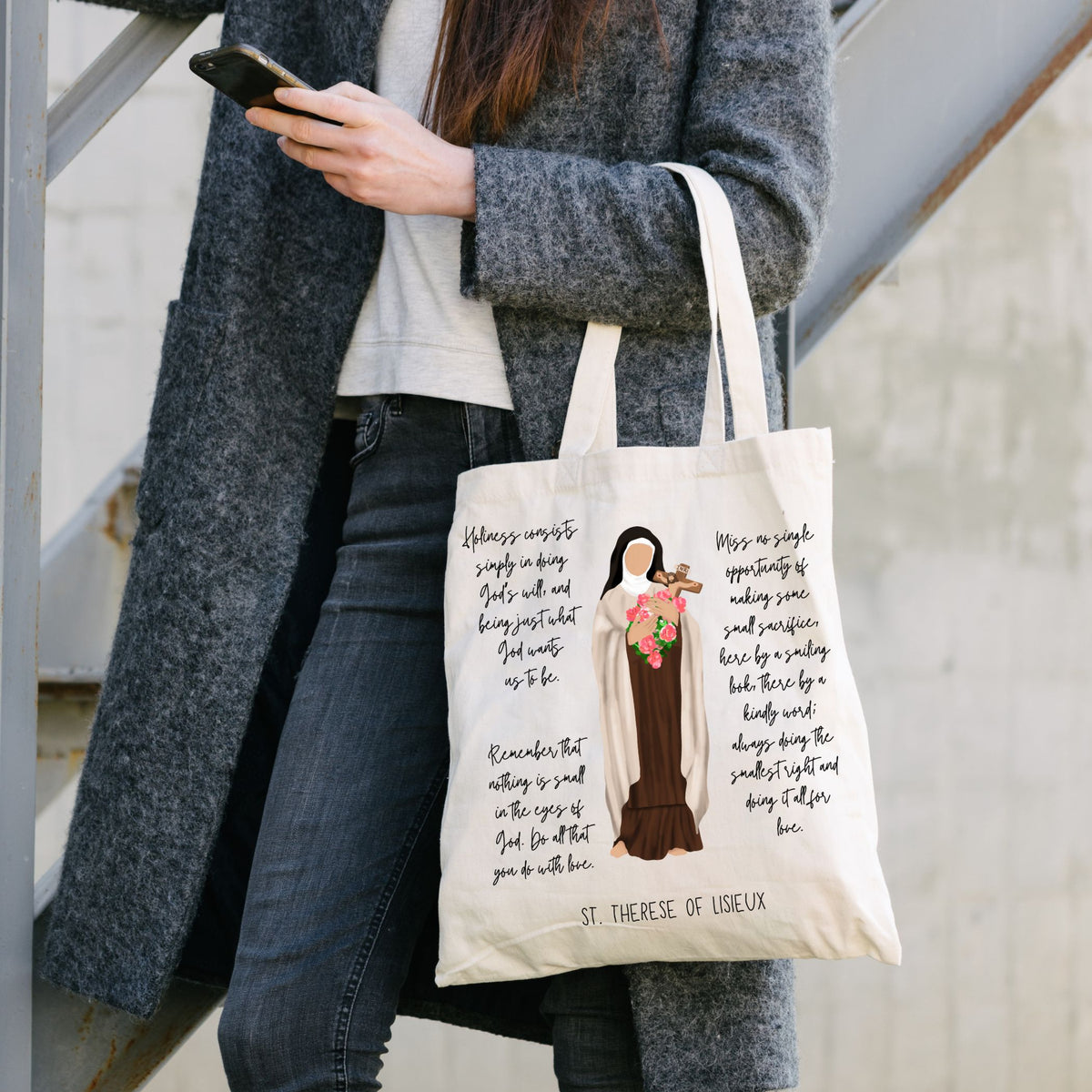 St. Therese of Lisieux Quotes Tote Bag
