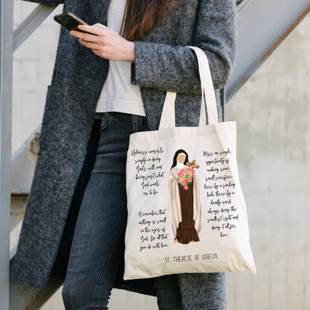 St. Therese of Lisieux Quotes Tote Bag