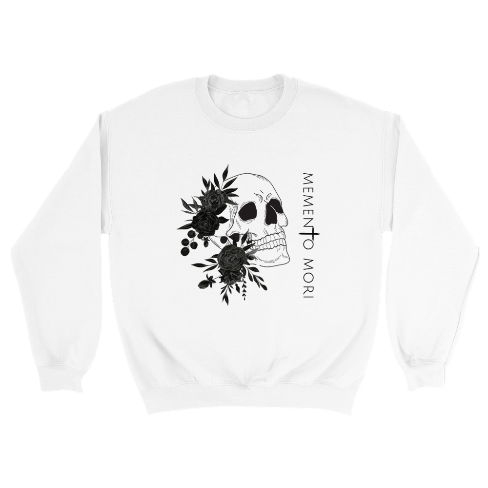 Memento Mori Sweatshirt | Black Flowers