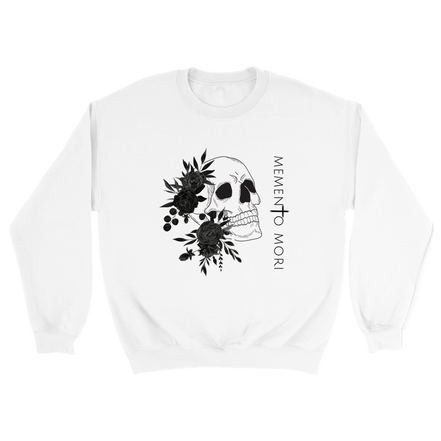 Memento Mori Sweatshirt | Black Flowers