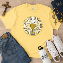 Load image into Gallery viewer, St Carlo Acutis: Eucharist is the Highway to Heaven - YOUTH Comfort Colors® Shirt
