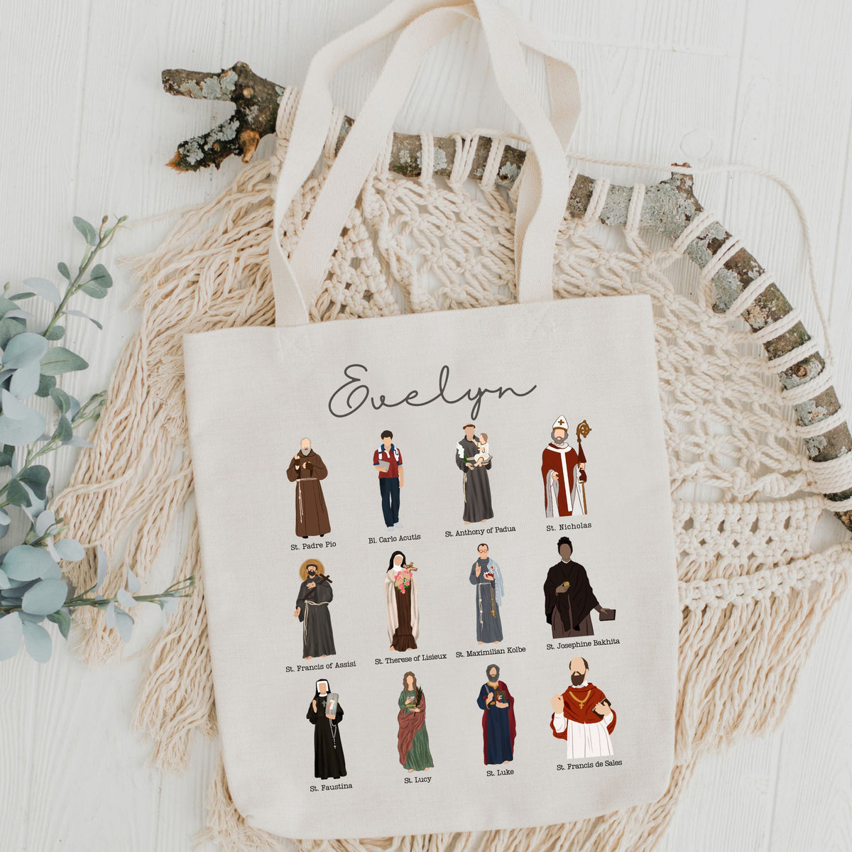 Personalized Saint Tote Bag