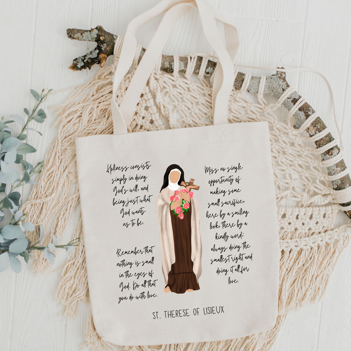 St. Therese of Lisieux Quotes Tote Bag