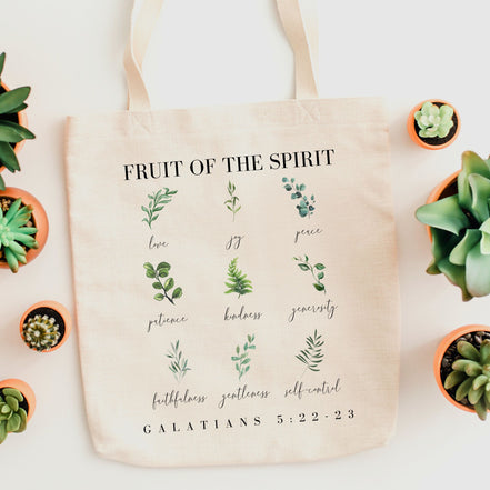Fruit of the Spirit Botanical Tote Bag