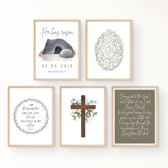 Easter Set of Printable Art - 5 Designs