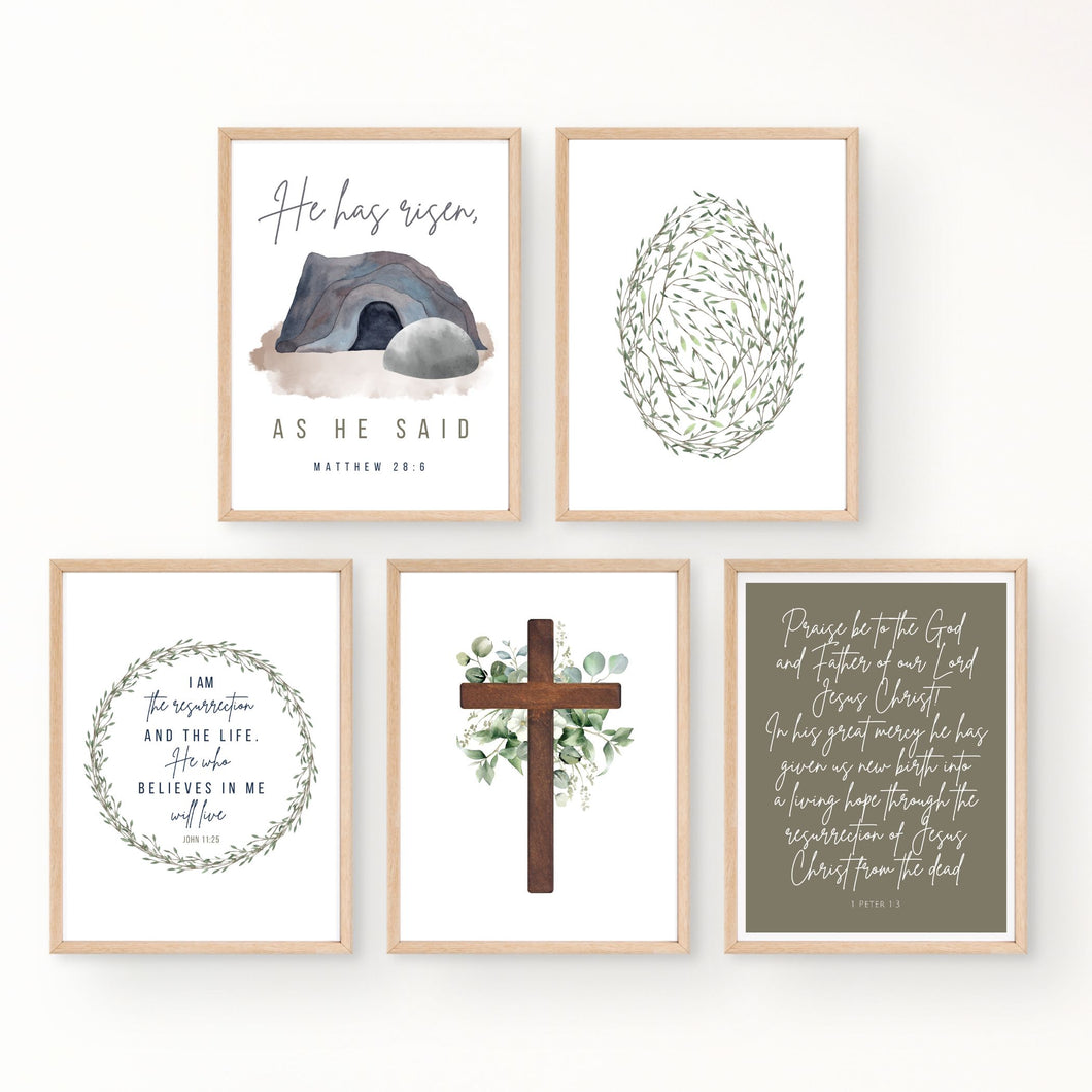 Easter Set of Printable Art - 5 Designs