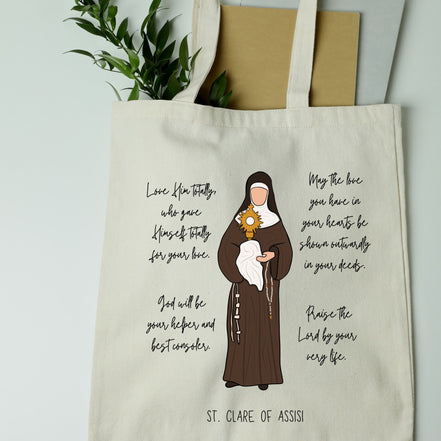 St. Clare of Assisi - Tote Bag