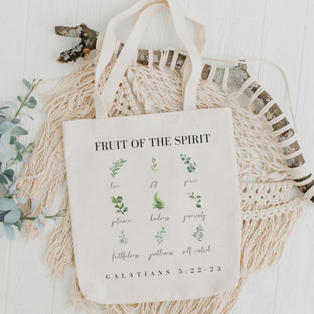 Fruit of the Spirit Botanical Tote Bag