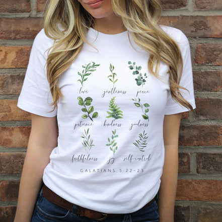 Fruit of the Spirit - Galatians 5:22-23 - Botanical T-Shirt