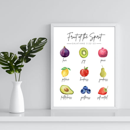 Fruit of the Spirit: Galatians 5 - Fruits: Printable Wall Art