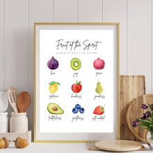 Load image into Gallery viewer, Fruit of the Spirit: Galatians 5 - Fruits: Printable Wall Art
